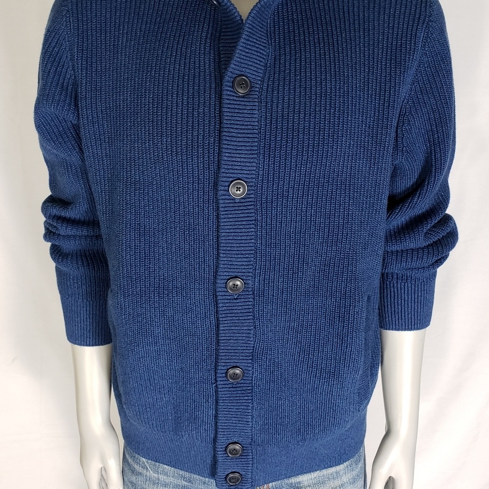 Gap Mens Blue Chucky Cable Button Sweater XL